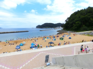 히로타 해수욕장 바다 열기